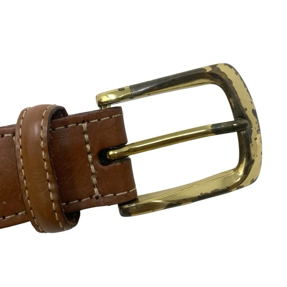 JPRESS Mens Khaki & Navy Blue Stripe Casual Golf Belt Size 40 Preppy
